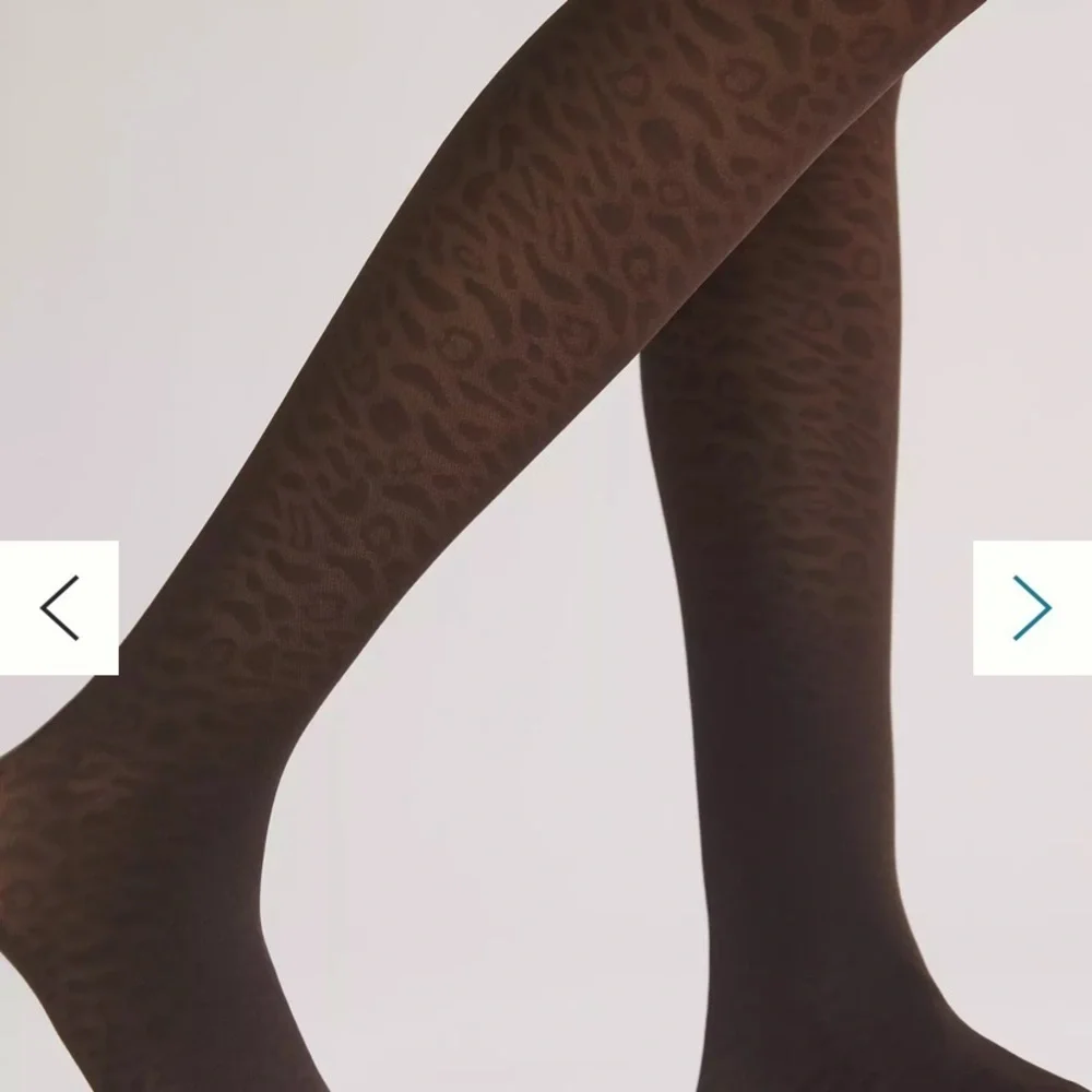 Anthropologie tintoretta leopard stocking new size s/m black